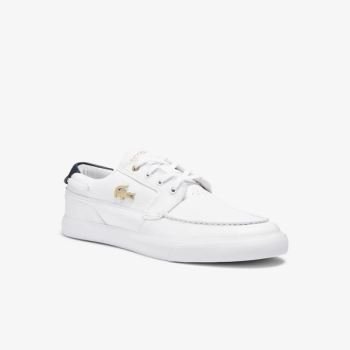 Lacoste Bayliss Deck Lær Sneakers Hvite | Sqzv27i1