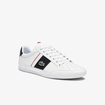 Lacoste Chaymon Lær and Syntetisk Sneakers Hvite Mørke Grå | uAPI7m4y