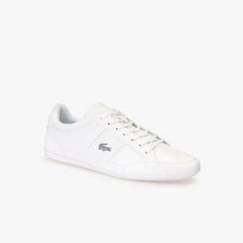 Lacoste Chaymon Nappa Lær Sneakers Hvite | q826DsIC