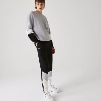 Lacoste Colorblock Piqué Fleece Jogging Pants Hvite Grå Svarte | d4LK6KAE