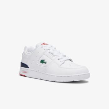 Lacoste Court Cage Lær Sneakers Hvite Beige | gxRqw9uW