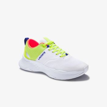 Lacoste Court-Drive Plus Tekstil Sneakers Hvite Lyse Grønn | Q1I75LzU