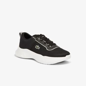 Lacoste Court-Drive Tekstil Air Mesh Sneakers Svarte | R3eiX8ja