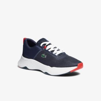 Lacoste Court-Drive Tekstil Sneakers Marineblå Hvite | 7IFXKWEw