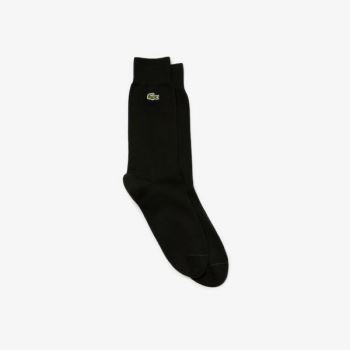 Lacoste Embroidered Crocodile Bomull Blend Socks Svarte | 582sgEAc