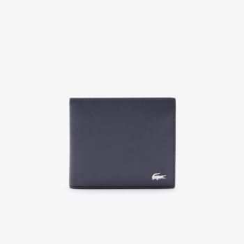 Lacoste Fitzgerald billfold in leather Marineblå | 7vlUqEfk