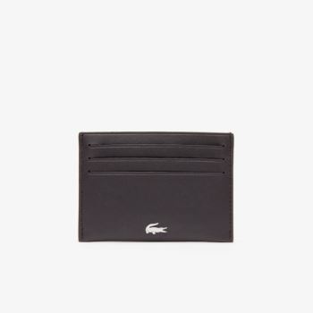 Lacoste Fitzgerald credit card holder in leather Mørke Brune | e5WCwspy