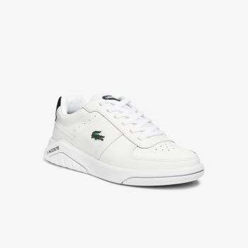 Lacoste Game Advance Lær Sneakers Hvite | ZBKRNMZU