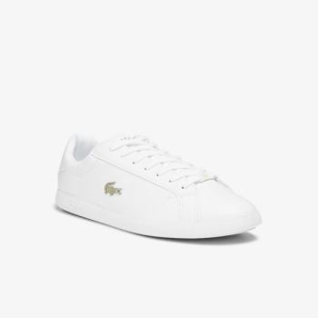 Lacoste Graduate Lær and Syntetisk Sneakers Hvite | kwila0ws