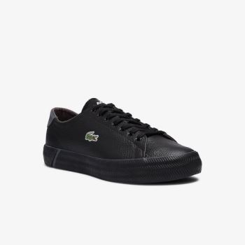 Lacoste Gripshot Tumbled Lær Sneakers Svarte | gFKhfpKb