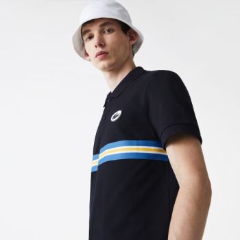 Lacoste Heritage Regular Fit Badge Bomull Piqué Polo Shirt Marineblå Blå | ToxbgVbF