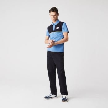 Lacoste Heritage Slim Fit Stretch Bomull Piqué Polo Shirt Blå Marineblå Blå | HwMCKFMN