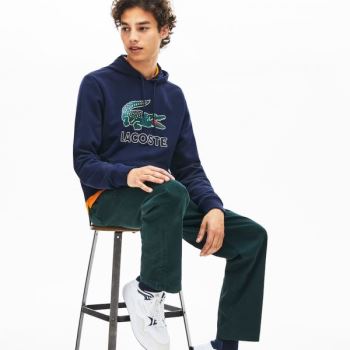 Lacoste Hette Fleece Sweatshirt Marineblå Blå | ImPSLXay