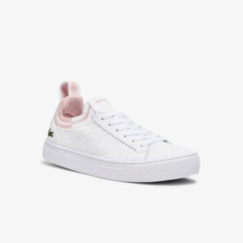 Lacoste La Piquée Tekstil Sneakers Hvite Rosa | BnKdjN15