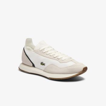 Lacoste Match Break Tekstil and Semsket Skinn Sneakers Beige Grønn | GRBfuG8o