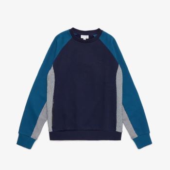 Lacoste Motion Colorblock Crew Neck Sweatshirt Marineblå Blå Grå Marineblå Blå | akfWX40W