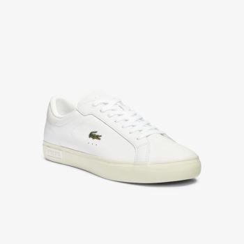 Lacoste Powercourt Smooth Lær Sneakers Hvite Hvite | fV6rCRFd