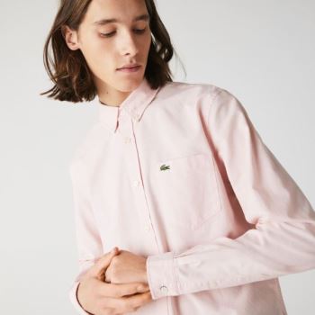 Lacoste Regular Fit Bomull Oxford Shirt Lyse Rosa | r5349Nvf