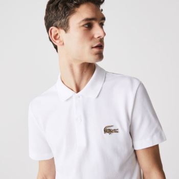 Lacoste Regular Fit Bomull Piqué Polo Hvite | 6J1Wqtr5