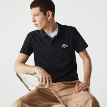 Lacoste Regular Fit Bomull Piqué Polo Marineblå Blå | krDNYINp