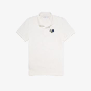 Lacoste Regular Fit Bomull Piqué Polo Shirt Hvite Blå | wS3UtfiL