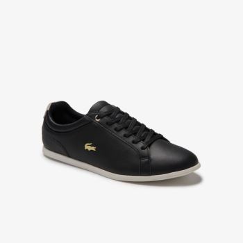 Lacoste Rey Blonder Semsket Skinn Sneakers Svarte Grå | GaEh1xeh