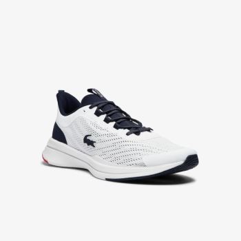 Lacoste Run Spin Tekstil Sneakers Hvite Marineblå | V03aWuJH