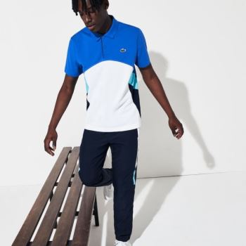 Lacoste SPORT Colorblock Performance Polo Blå Hvite Marineblå Blå Turkis | Fks1yKmo