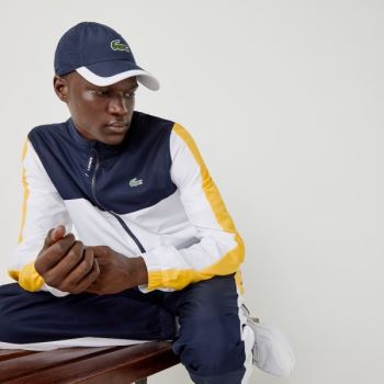 Lacoste SPORT Contrast Border Lette Cap Marineblå Blå Hvite | ZrUI14GJ