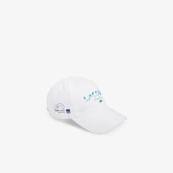 Lacoste SPORT Miami Open Print Bomull Cap Hvite Marineblå Blå | VSuDWd0G