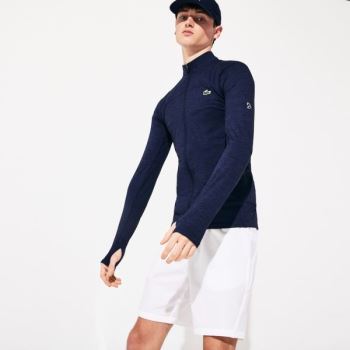 Lacoste SPORT Novak Djokovic Stretch Zippered Jacket Marineblå Blå | 5vZoFTm0