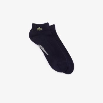 Lacoste SPORT Printed Crocodile Low-Cut Bomull Socks Marineblå Blå Grå | immdoXRI