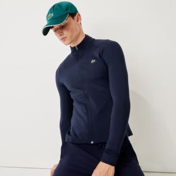 Lacoste SPORT Pustende Ergonomic Zip Golf Jacket Marineblå Blå | ZAgxcsLq