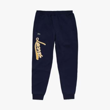 Lacoste Script Fleece Track Pants Marineblå Blå | VmiN75WI