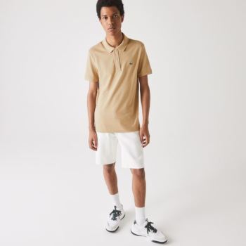 Lacoste Slim Fit Polo in Petit Piqué Beige | WoZjbckQ