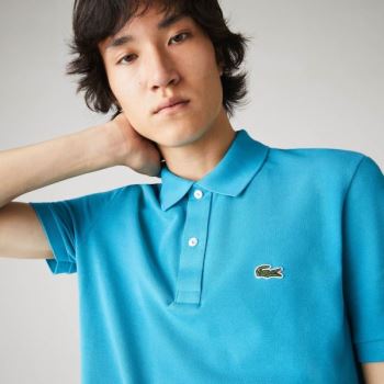 Lacoste Slim Fit Polo in Petit Piqué Blå | rJutl00k