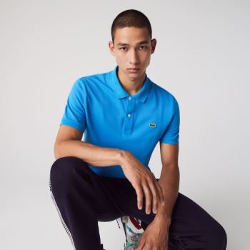 Lacoste Slim Fit Polo in Petit Piqué Blå | y8o9dHNm