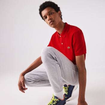 Lacoste Slim Fit Polo in Petit Piqué Rød | UyqfZnmv