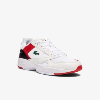 Lacoste Storm 96 Lo Mesh Colour-Pop Sneakers Hvite Rød | NlUJV80Y