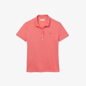 Lacoste Stretch Bomull Piqué Polo Shirt Rosa | Wsn4wh1J