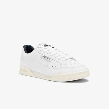 Lacoste Twin Serve Luxe Lær Sneakers Hvite | 5pjGP0Tw