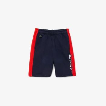 Lacoste Two-Tone Fleece Shorts Marineblå Blå Rød | j10A7EBV