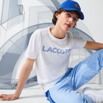 Lacoste x Novak Djokovix Sports T-Shirt Hvite Blå | gO016lqE