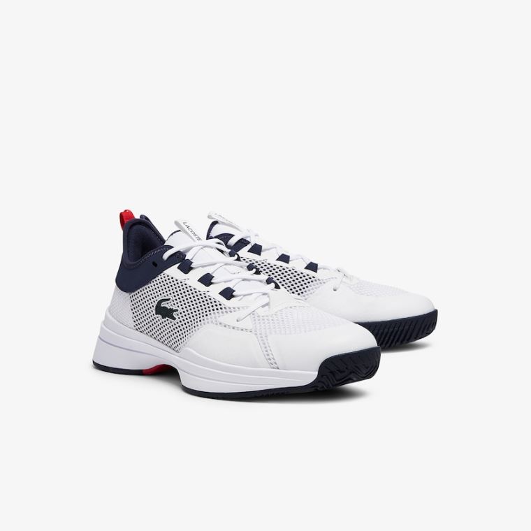 Lacoste AG-LT 21 Tekstil Sneakers Hvite Korall | XmhQ8Xve