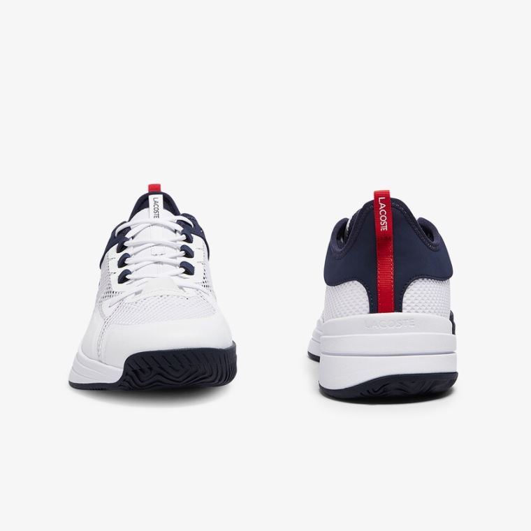 Lacoste AG-LT 21 Tekstil Sneakers Hvite Korall | XmhQ8Xve