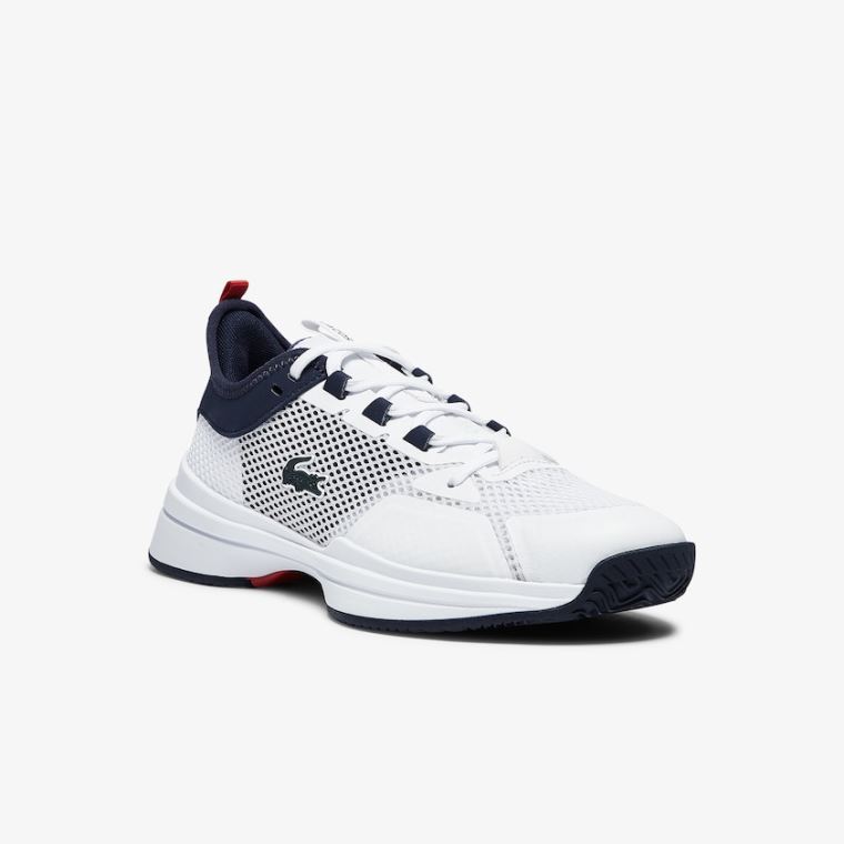 Lacoste AG-LT 21 Tekstil and Syntetisk Sneakers Hvite Korall | 1u2FbFNr