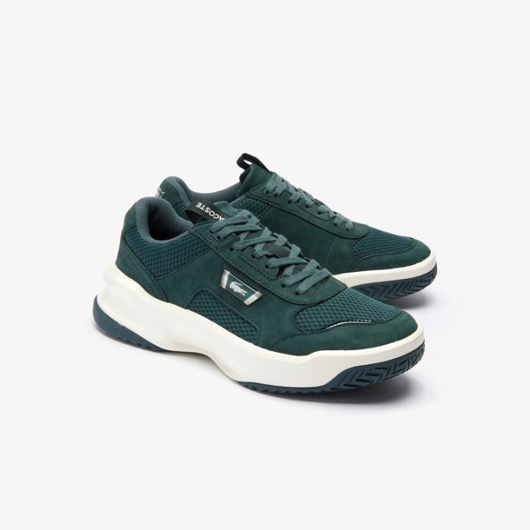 Lacoste Ace Lift Bicolour Lær Sneakers Mørke Grønn Hvite | dbem8NOX