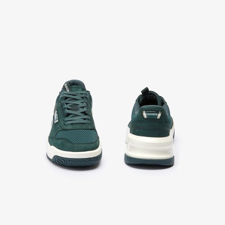 Lacoste Ace Lift Bicolour Lær Sneakers Mørke Grønn Hvite | dbem8NOX