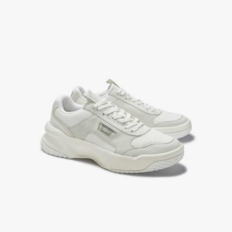 Lacoste Ace Lift Colourblock Lær Sneakers Hvite Hvite | K10cyUqQ