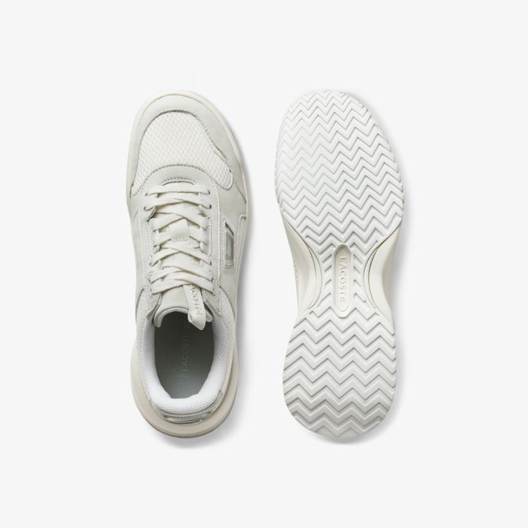 Lacoste Ace Lift Colourblock Lær Sneakers Hvite Hvite | K10cyUqQ